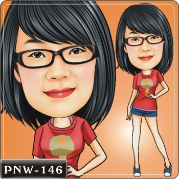 女生人像Q版漫畫PNW-146